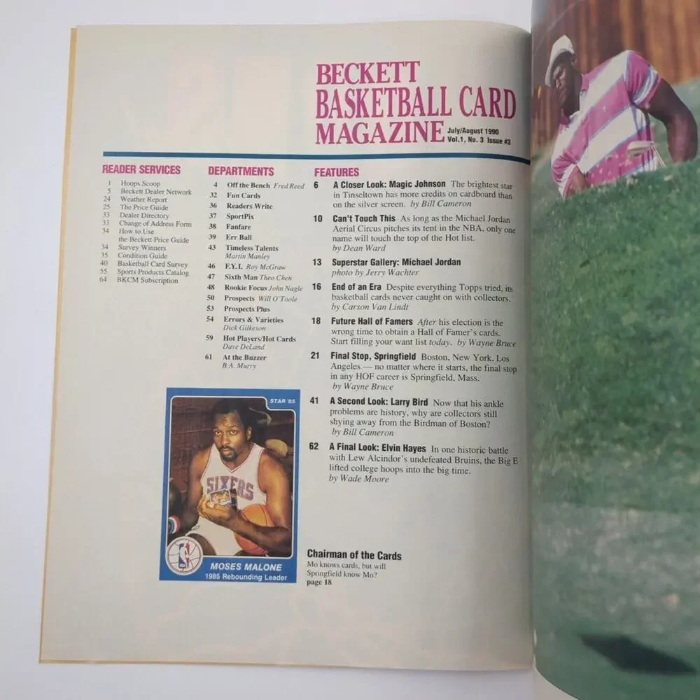 Beckett Basketball Card Magazine July August 1990 #3 Magic Johnson Cover
